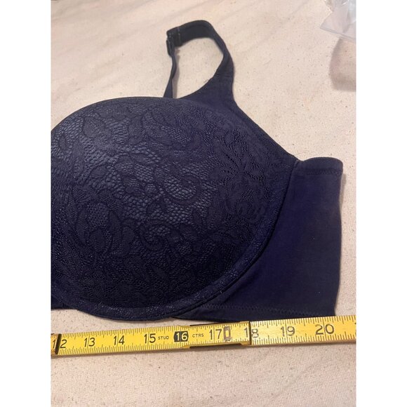 Lane Bryant Cacique 48DD Navy Lace Boost Plunge Bra With Adj Straps Comfortable - Picture 16 of 16